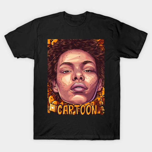 Doodle Face Art T-Shirt by Carlart1 🎨